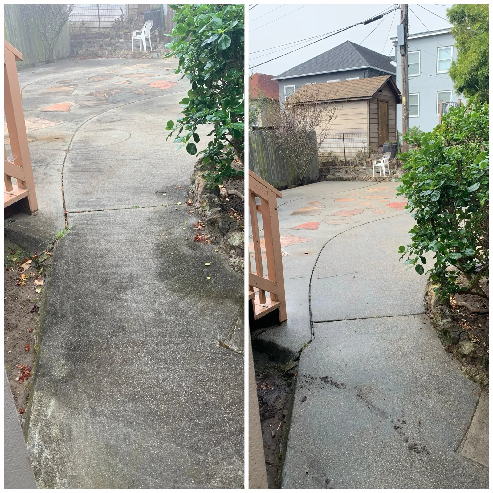 Concrete walkway