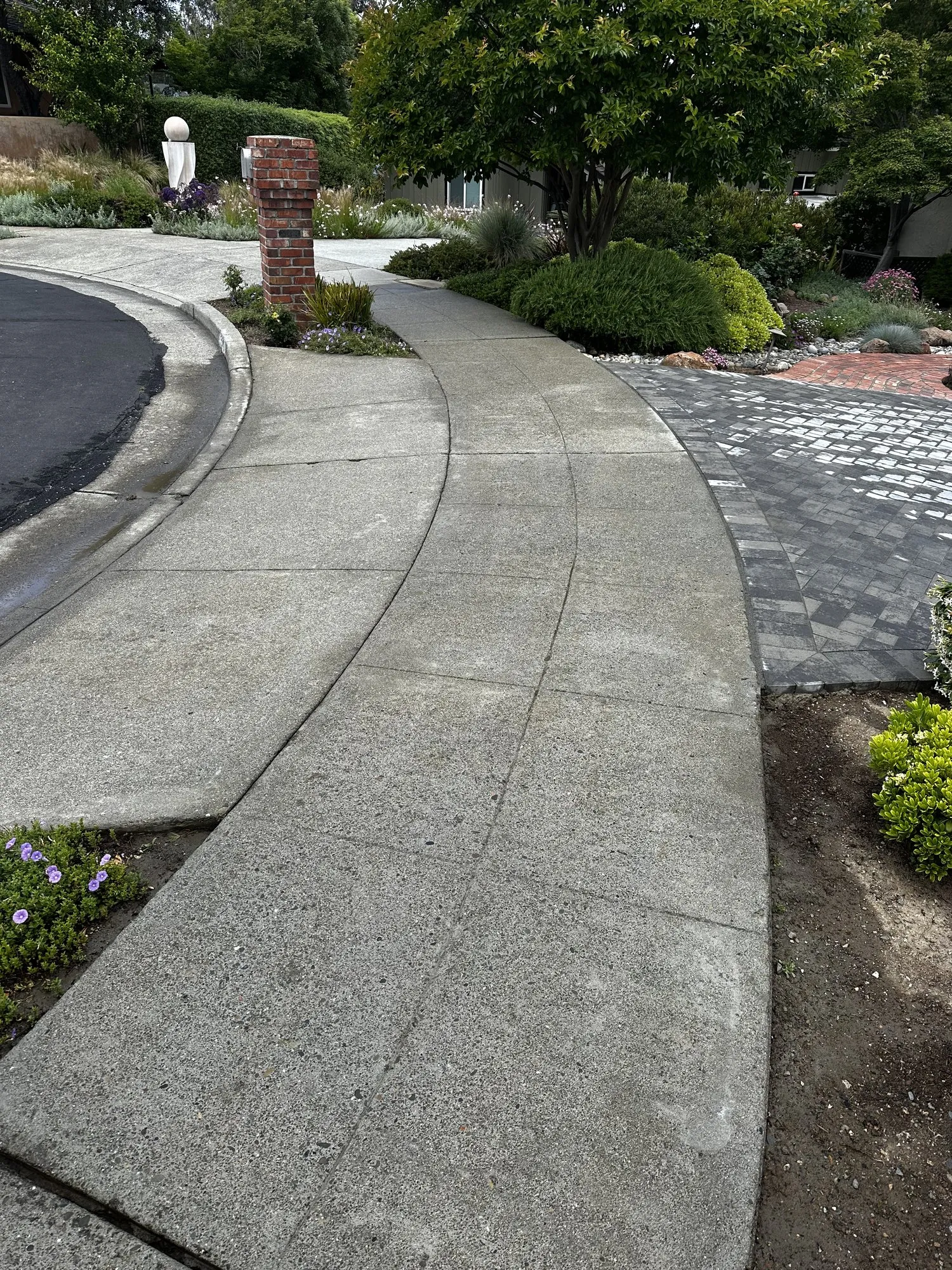 Where the drive meets the path — after