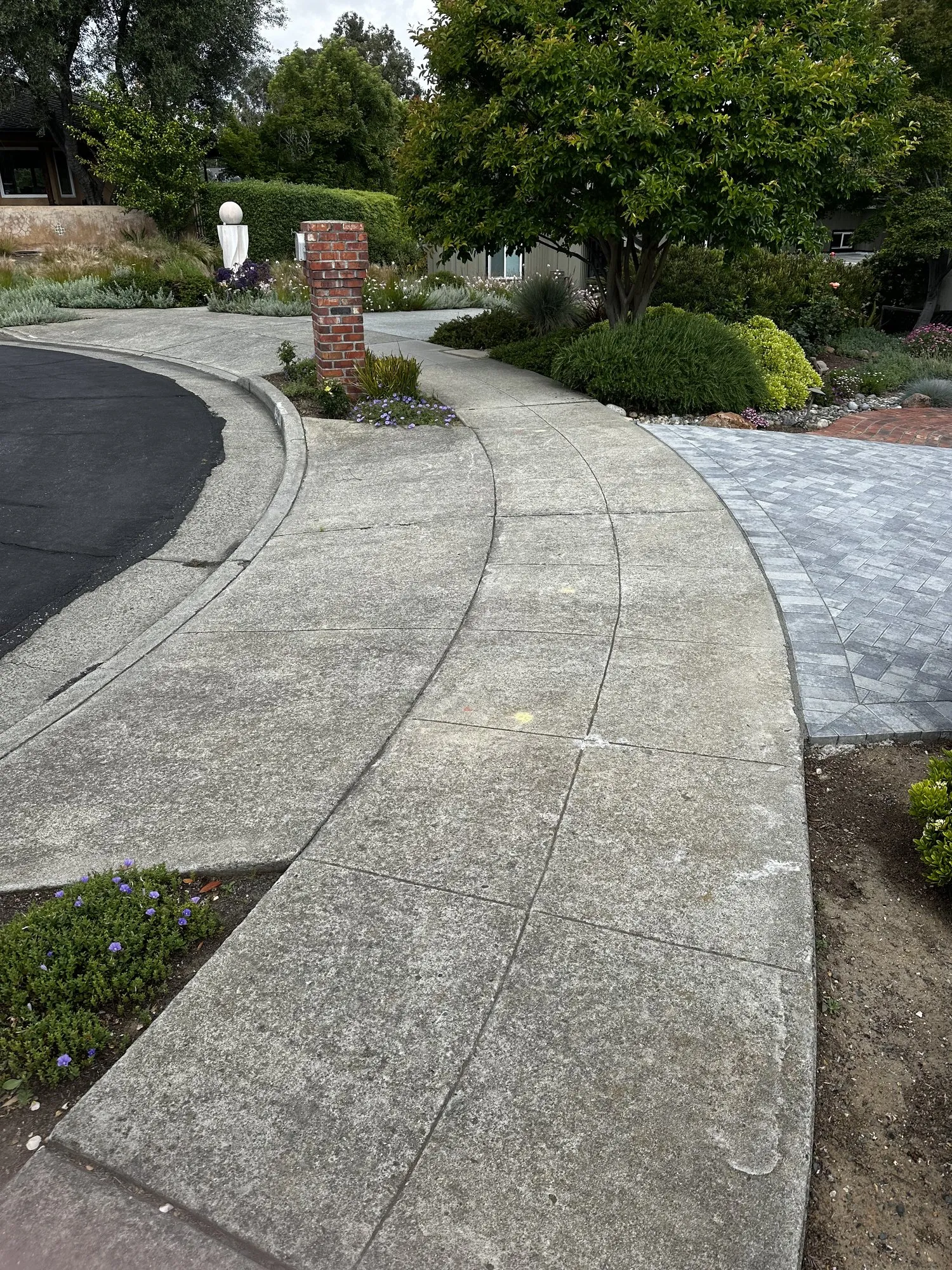 Where the drive meets the path — before