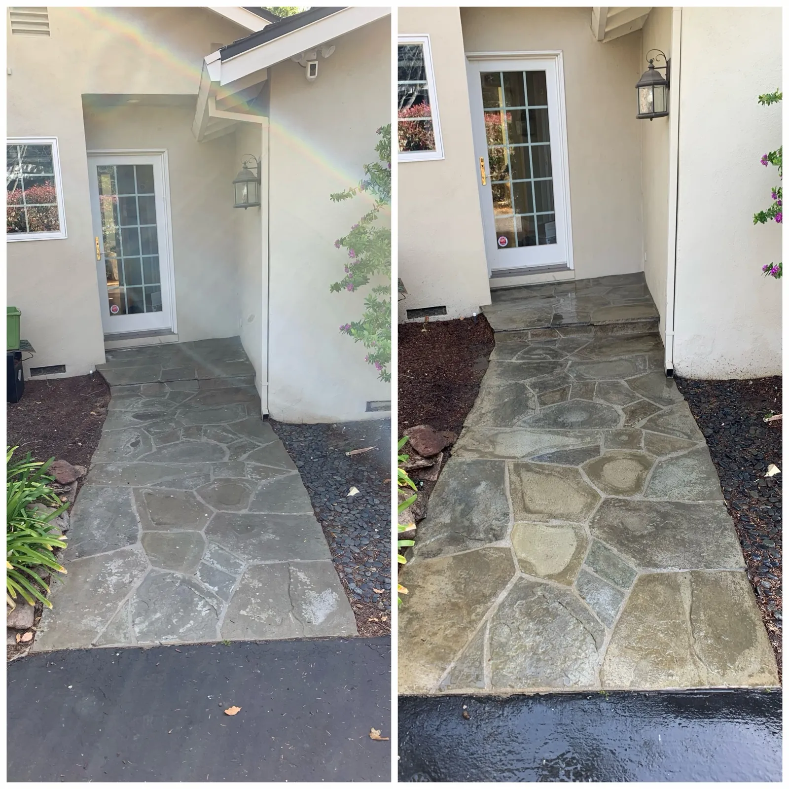Flagstone walkway