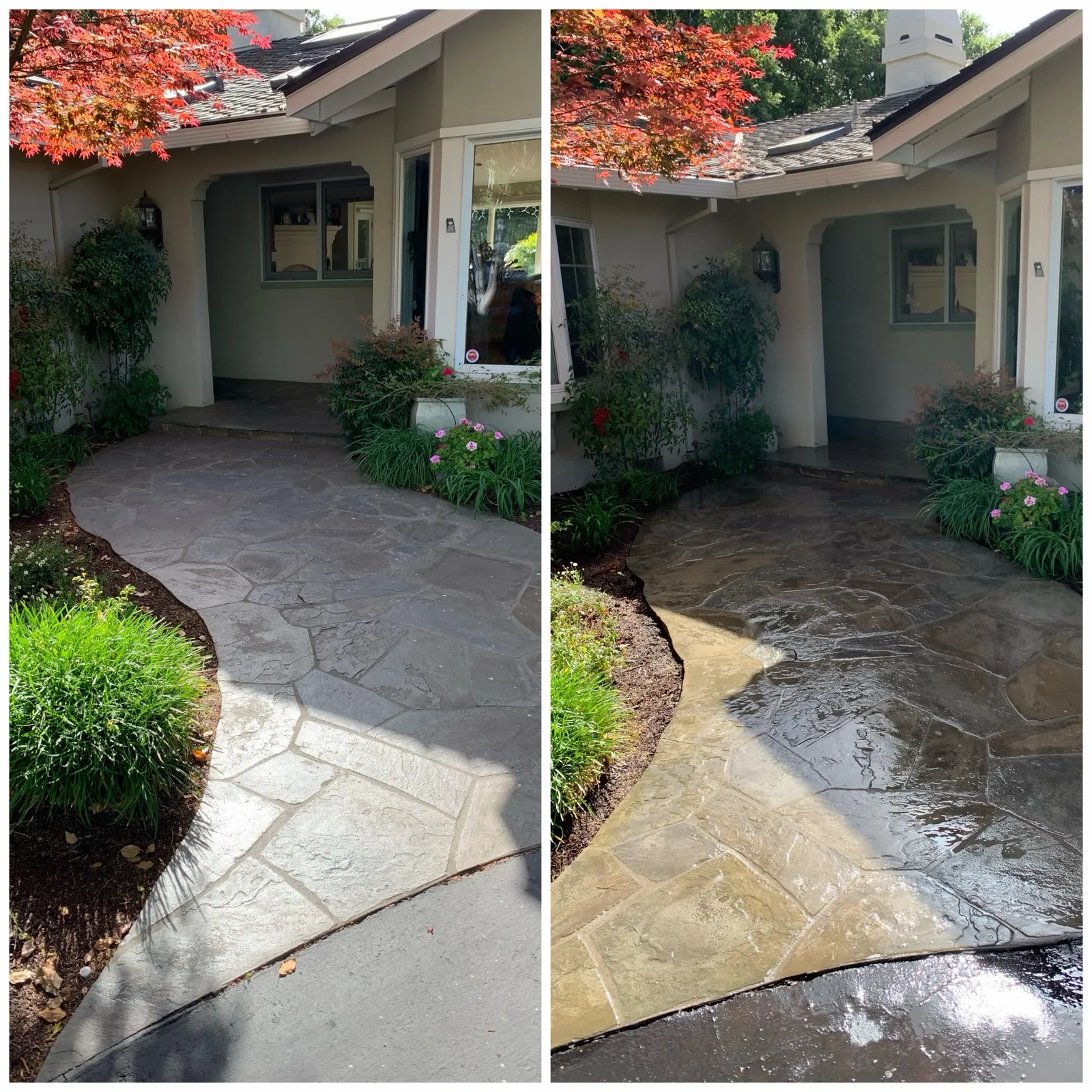 Flagstone walkway