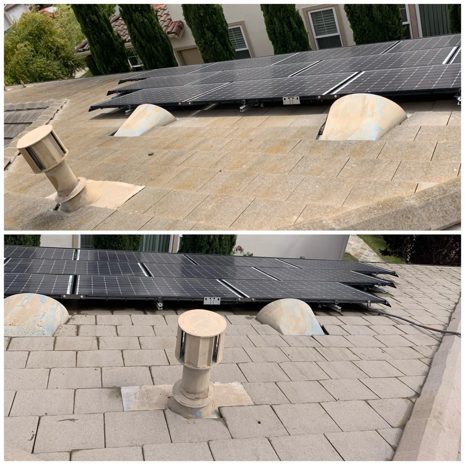 Flat tile roof