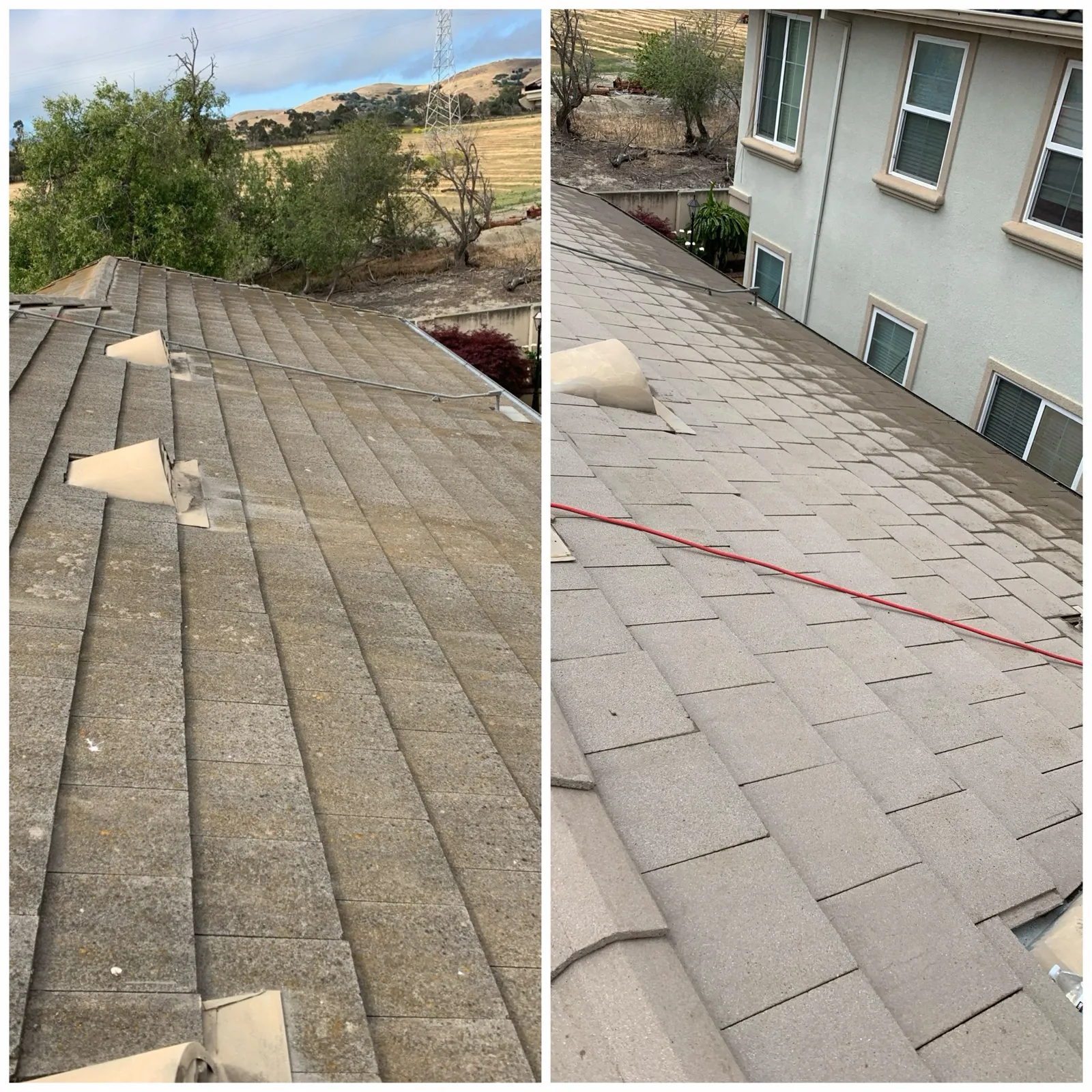 Flat tile roof