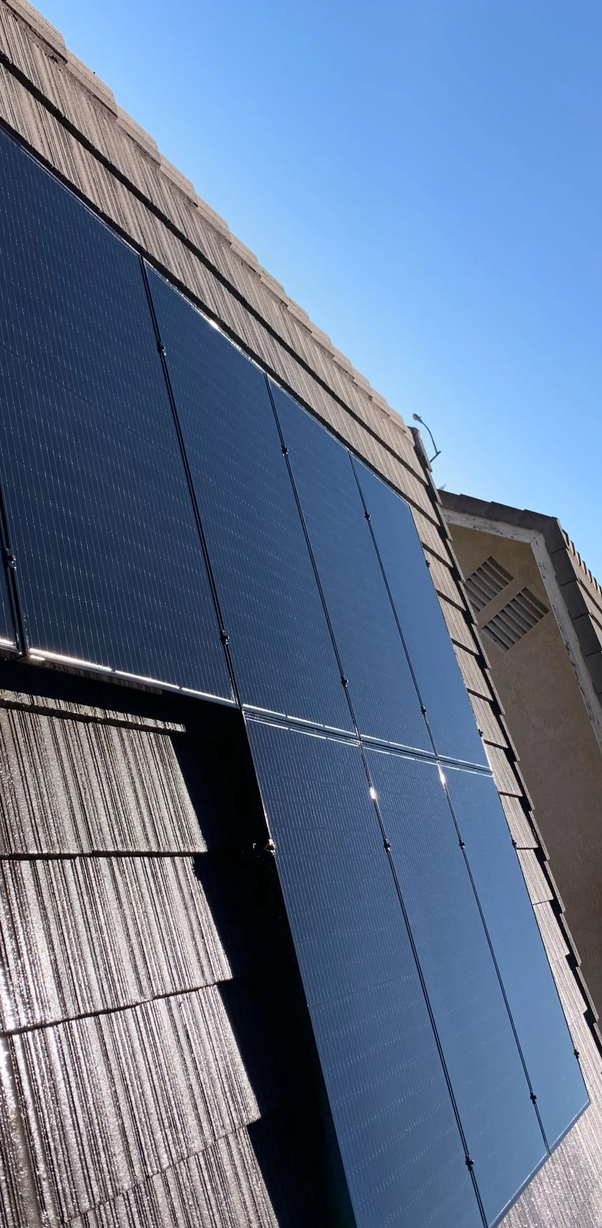 Panels on Tile Roof — after