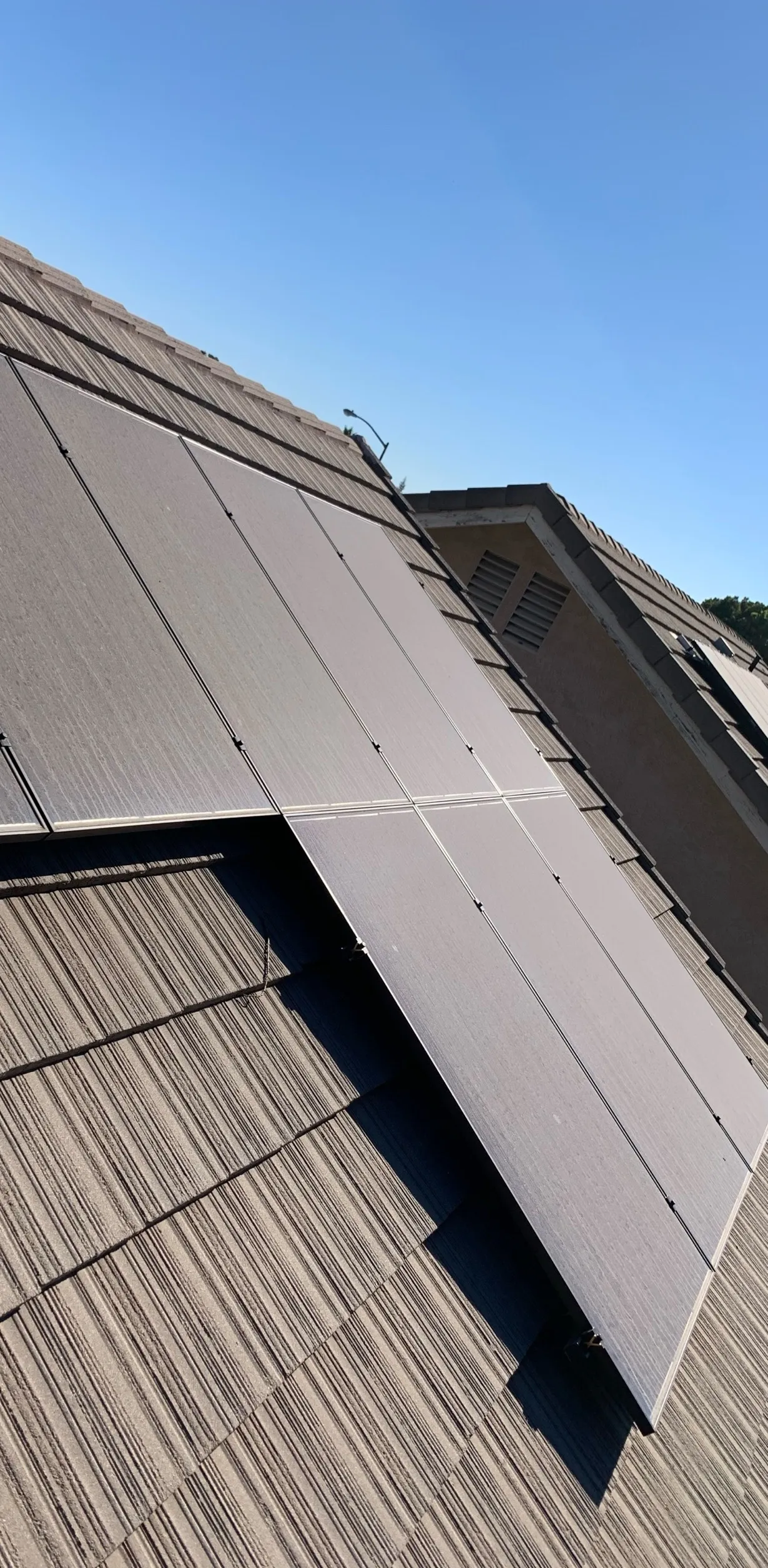 Panels on Tile Roof — before
