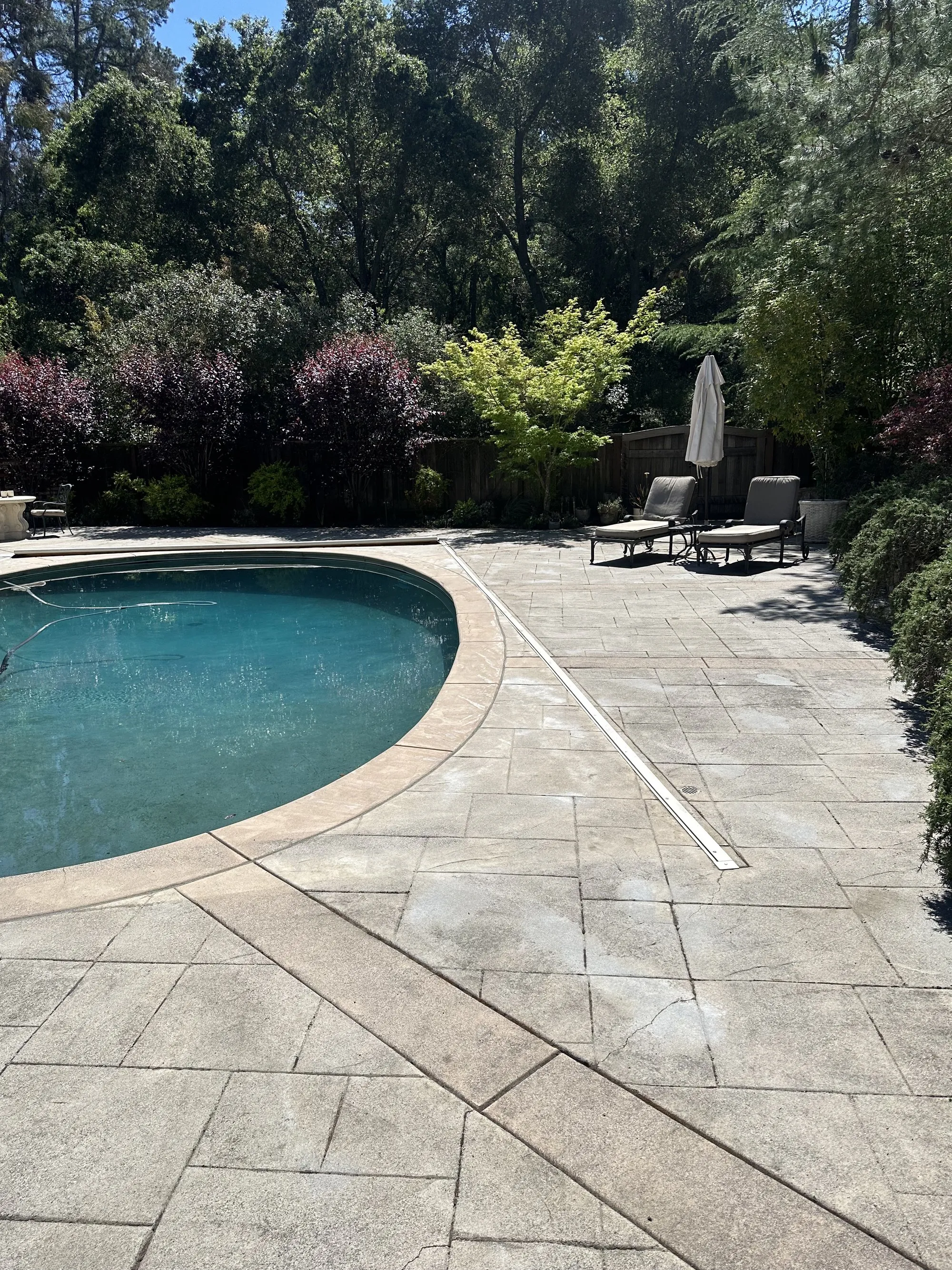 Stamped pool deck