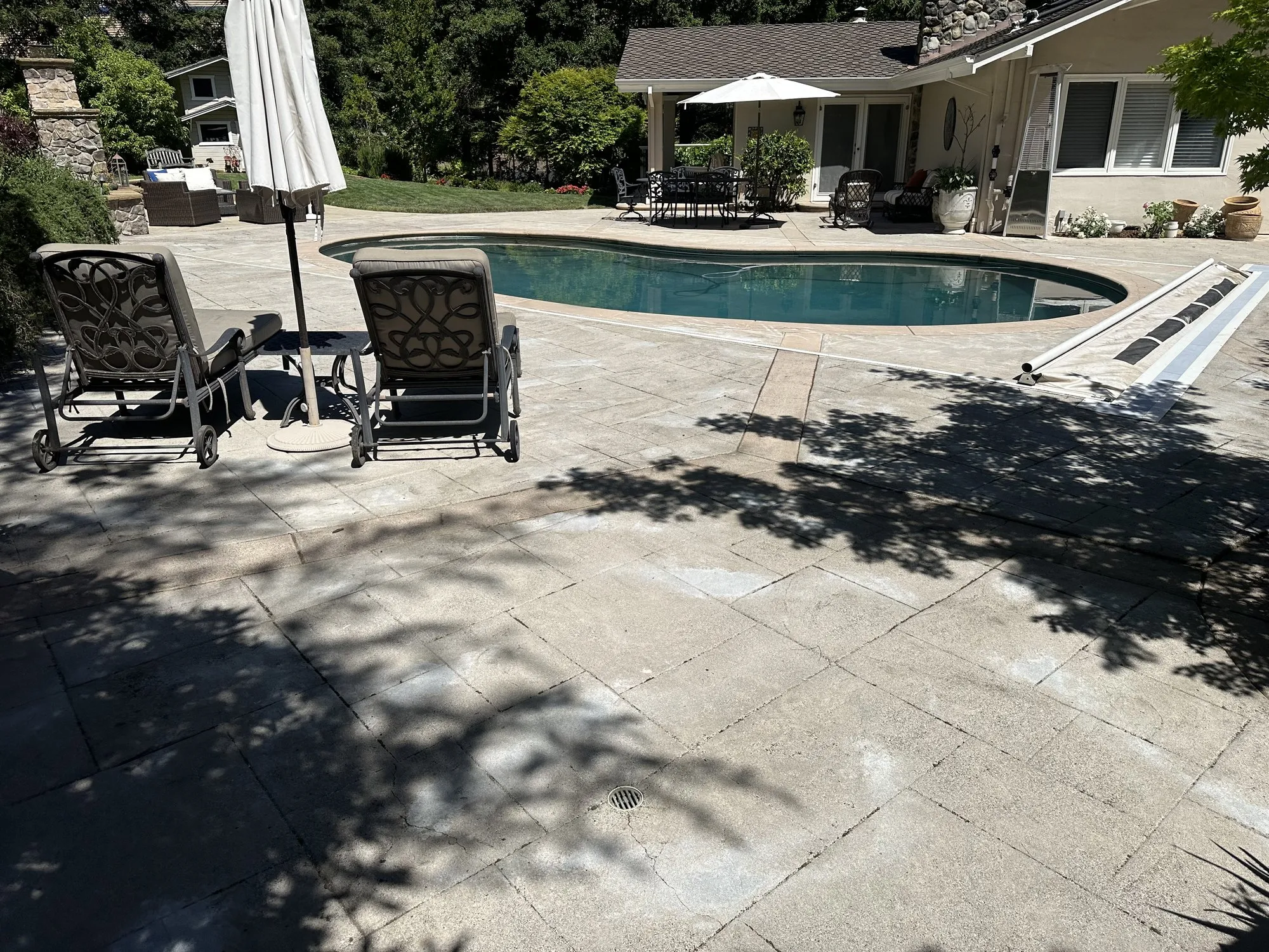 Stamped pool deck