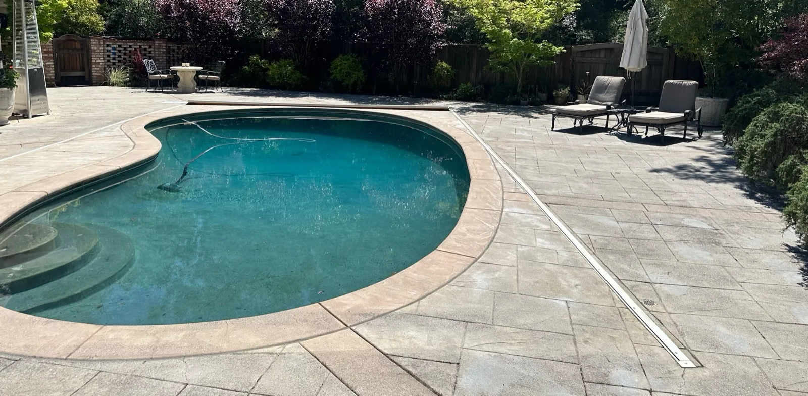 Paver Pool Deck — after