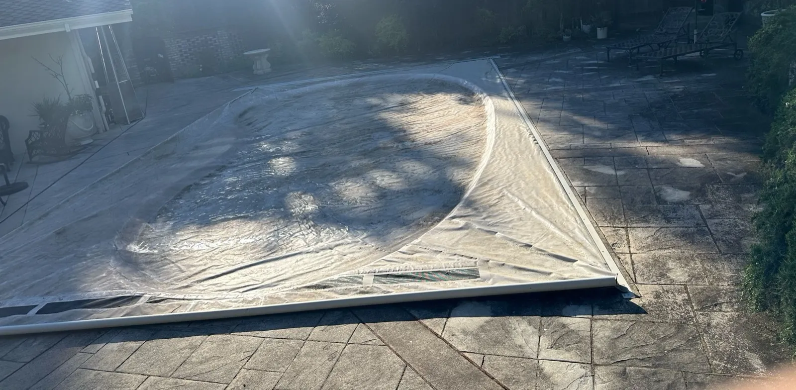 Paver Pool Deck — before