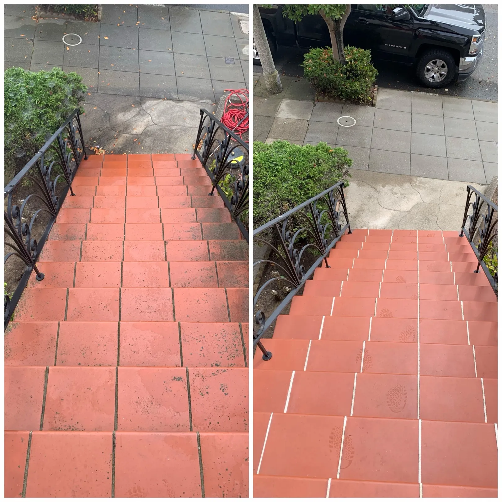 Tile entry steps